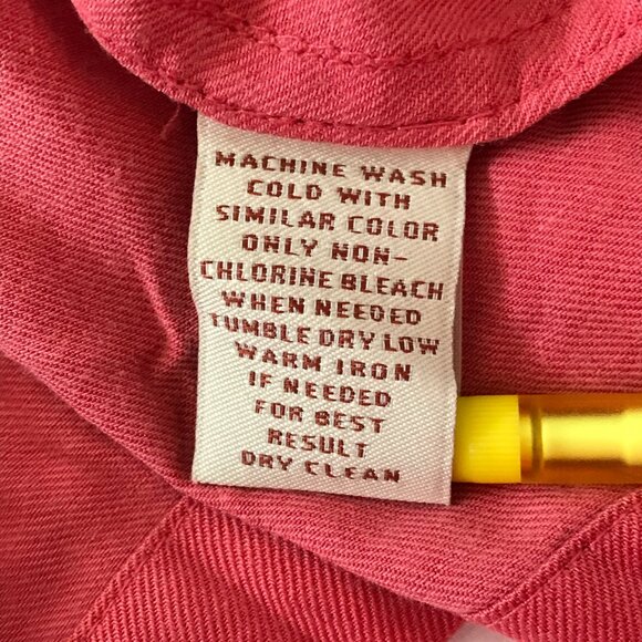 Caribbean Shirt Men 2X Coral Pink Striped Silk Cotton Button Up Short Sleeve - Picture 11 of 11